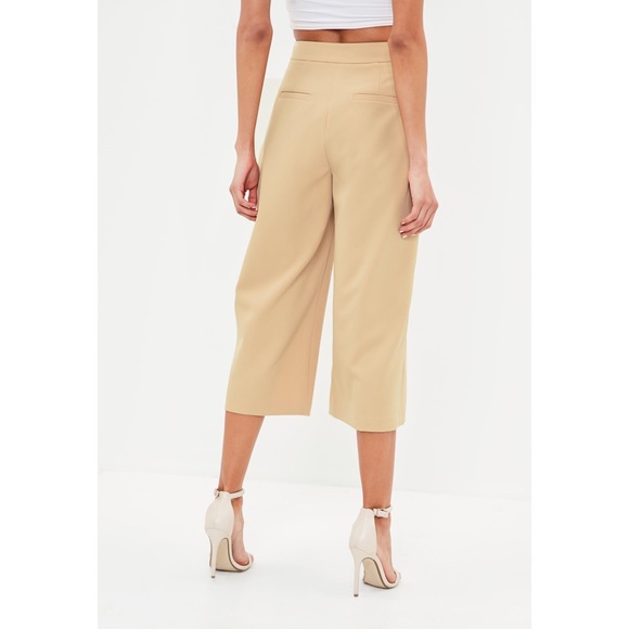 Nude Pleat Front Culotte Pants - Picture 2 of 3